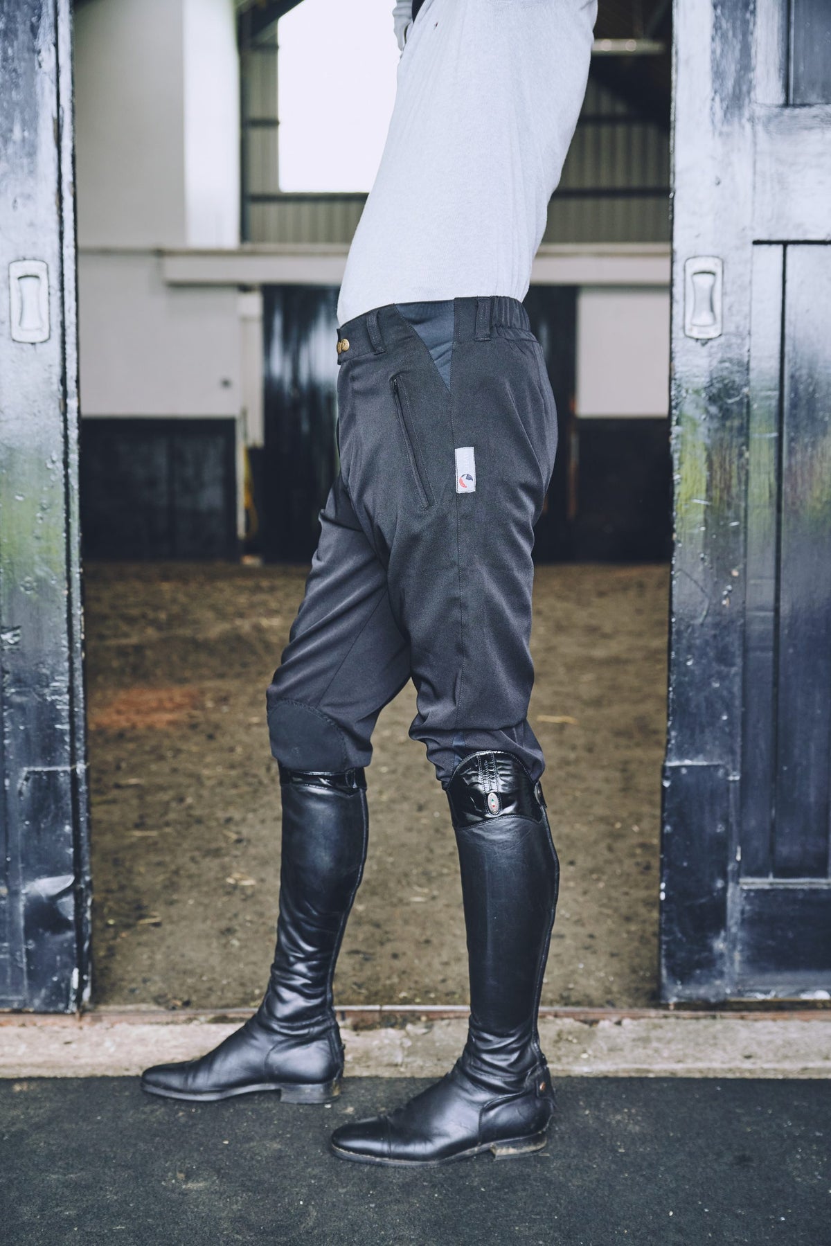 Summer Cotton Micro-Stretch Breeches – Black