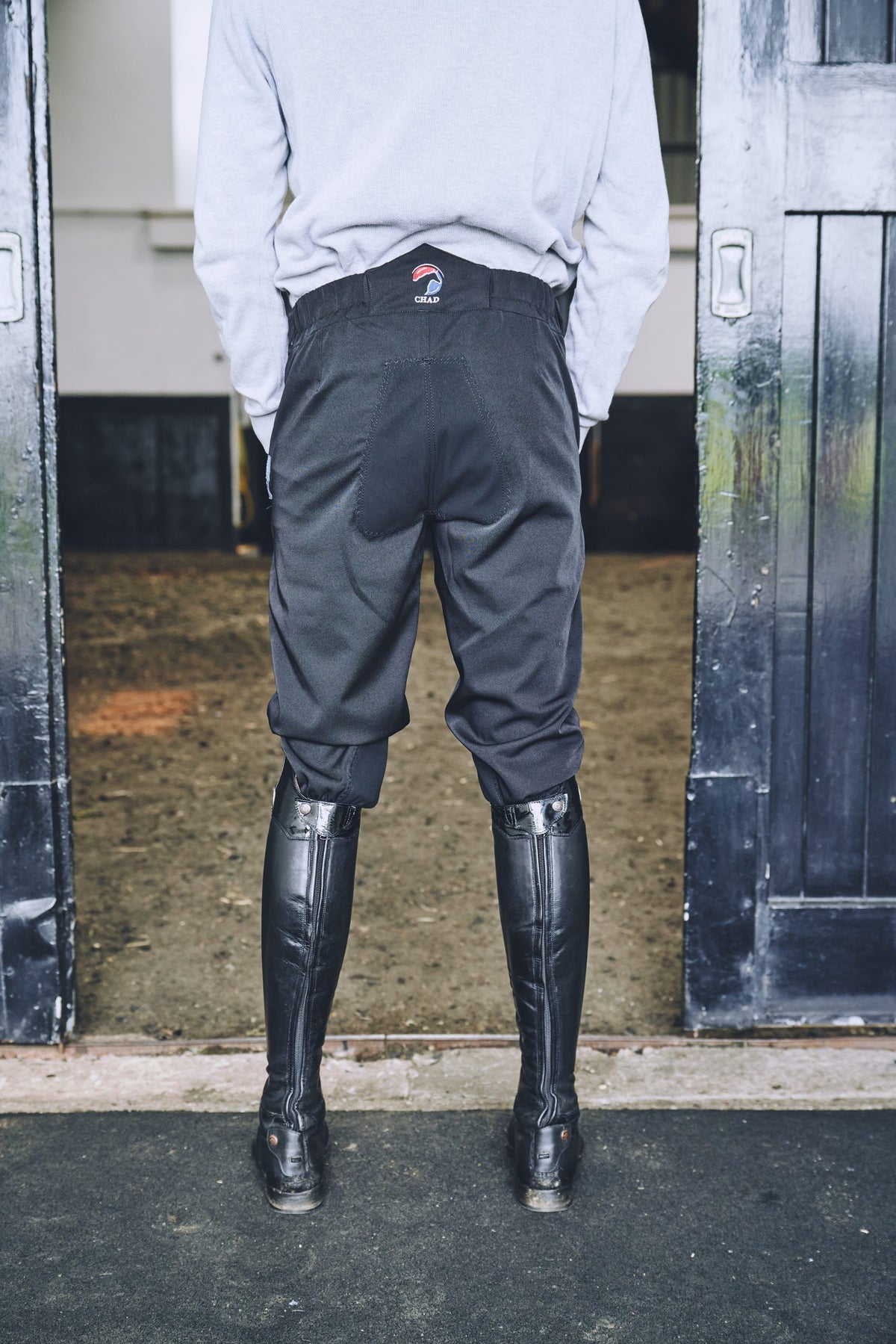 Children’s Micro-Stretch Cotton Breeches – Black