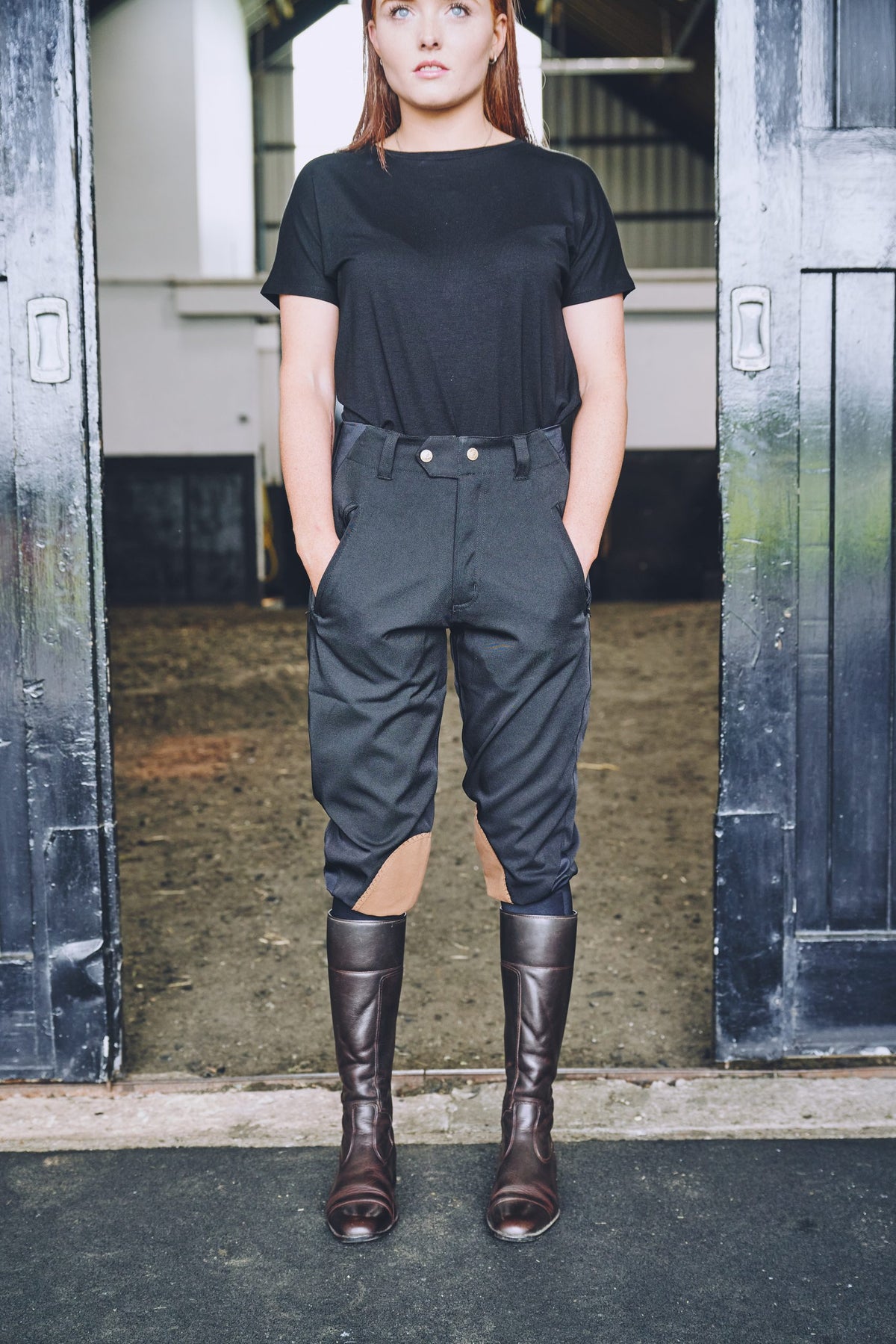 Summer Cotton Micro-Stretch Breeches – Black