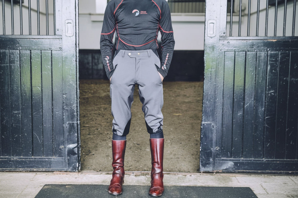 Micro-Stretch Cotton Breeches – Grey