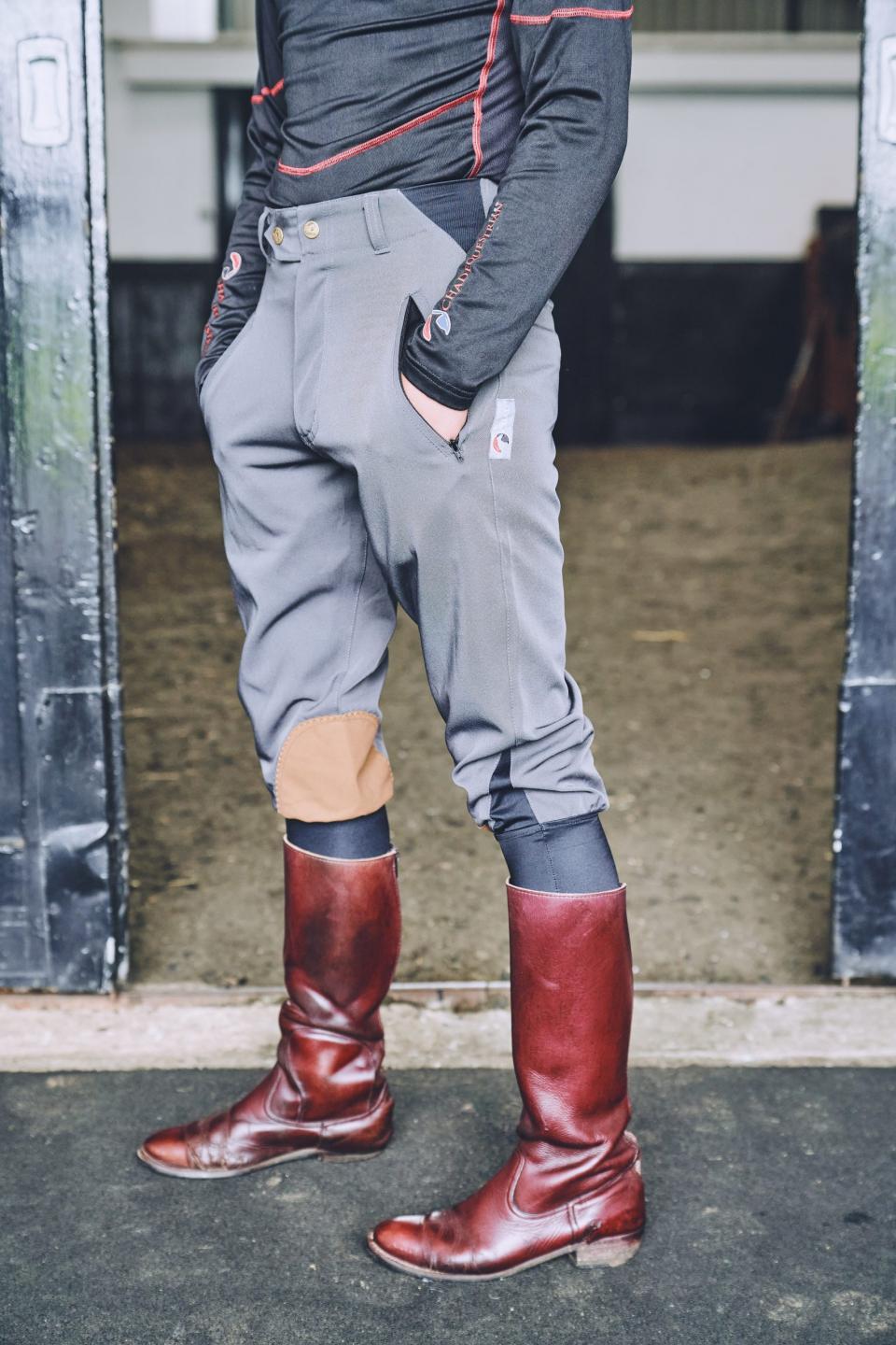 Childrens Micro-Stretch Cotton Breeches – Grey