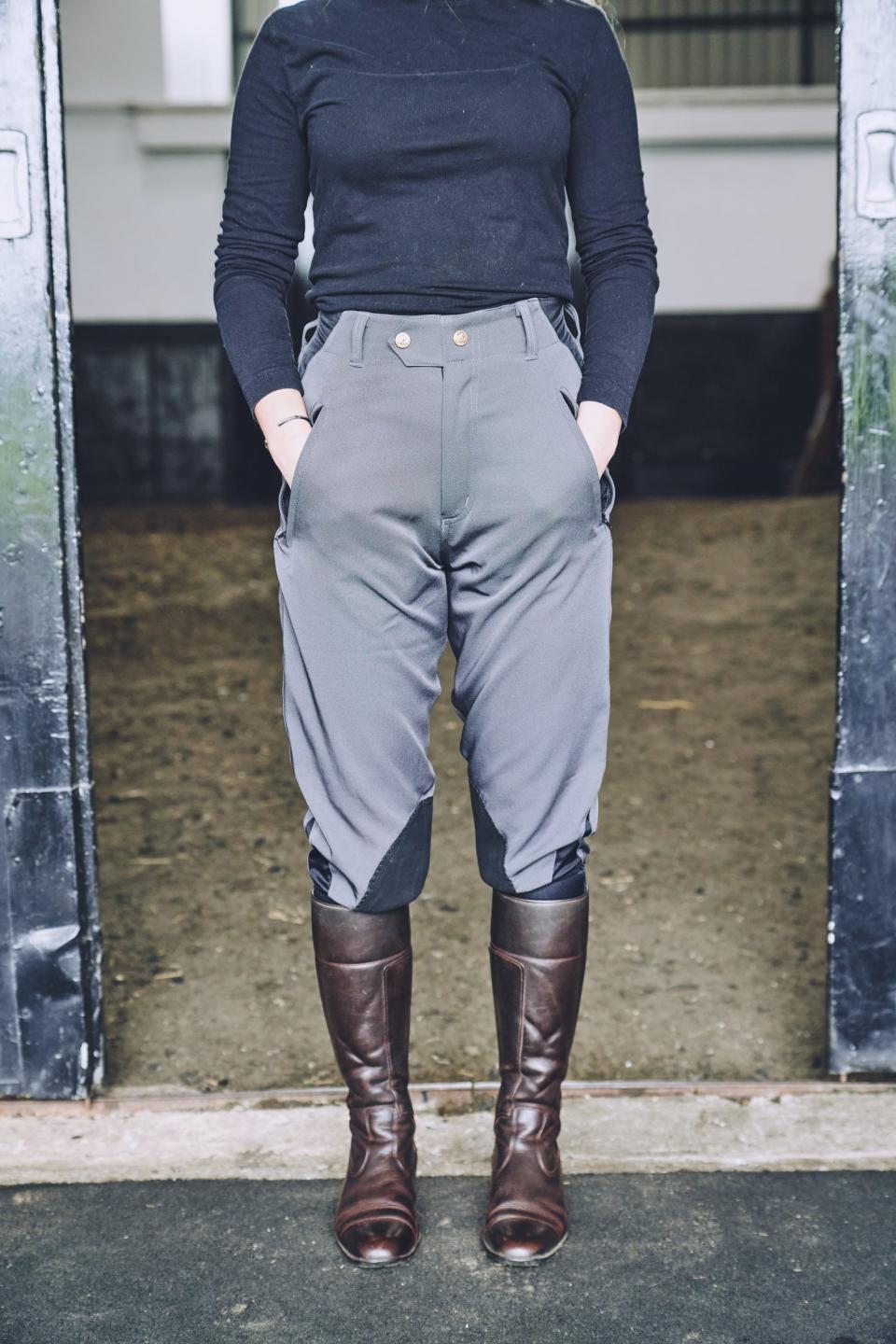 Childrens Micro-Stretch Cotton Breeches – Grey