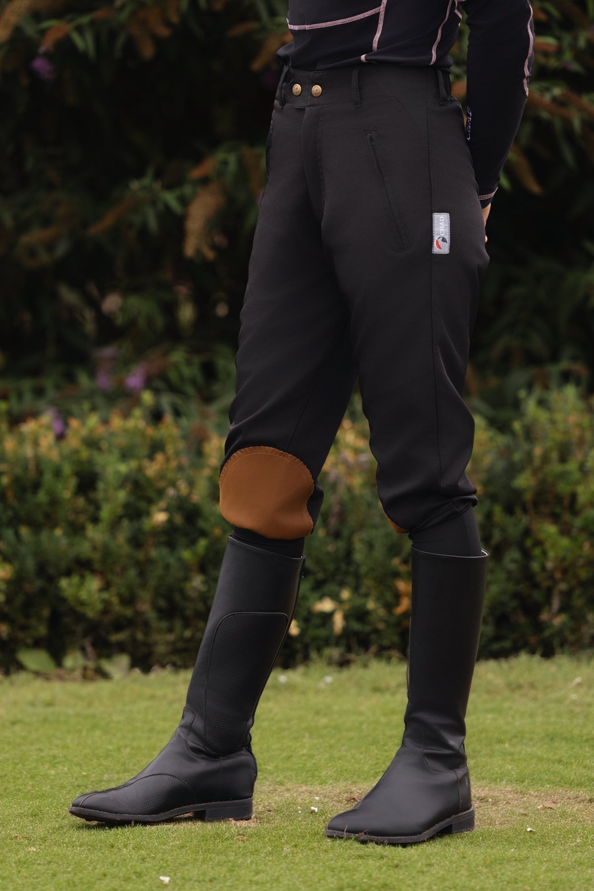 Micro-Stretch Cotton Breeches – Black
