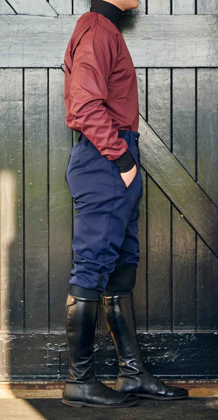 Summer Cotton Micro-Stretch Breeches – Navy