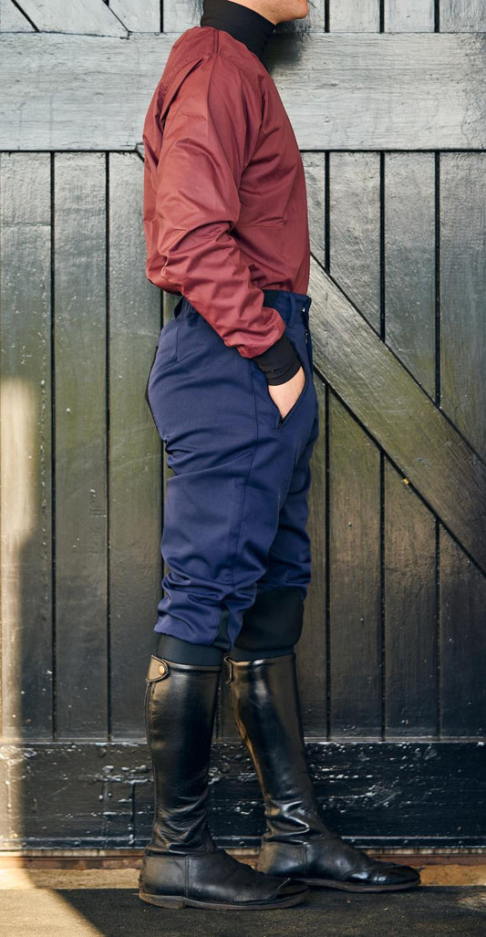 Summer Cotton Micro-Stretch Breeches – Navy