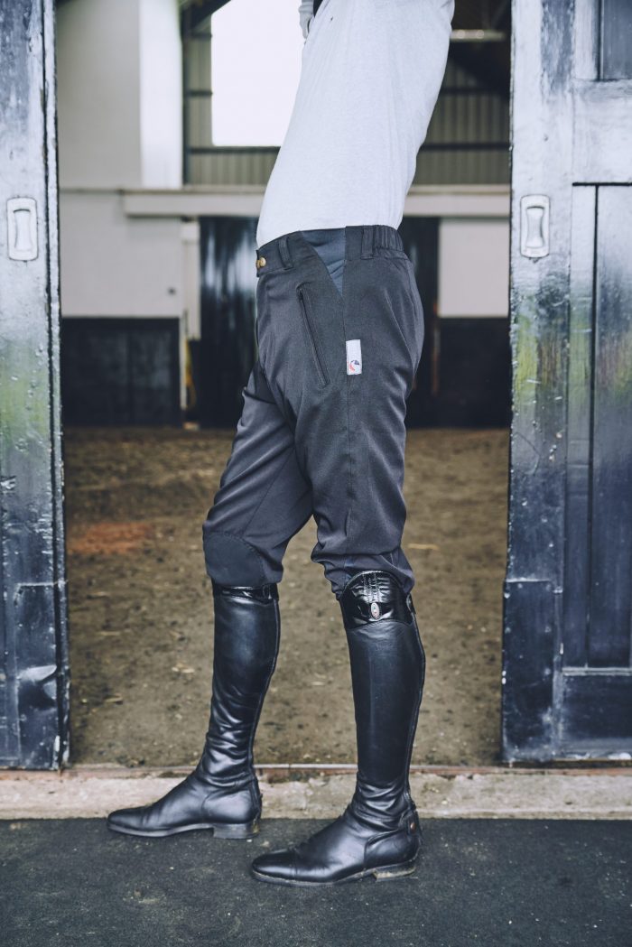 Children's Micro-Stretch Cotton Breeches - Black - Image 2