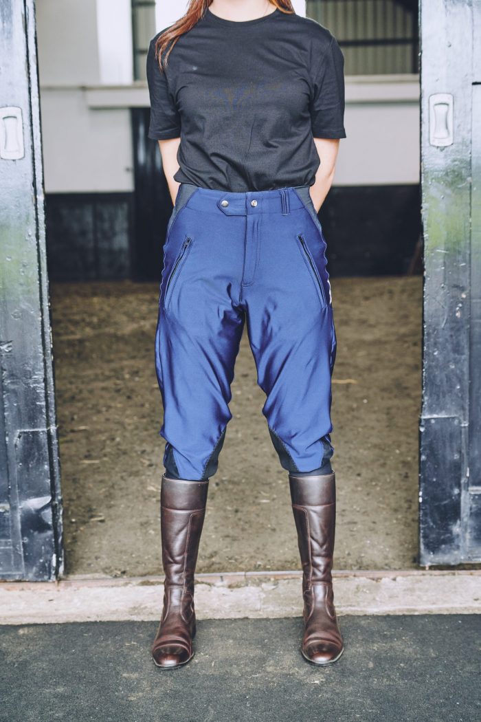Roubaix Breeches - Navy with Black Patches