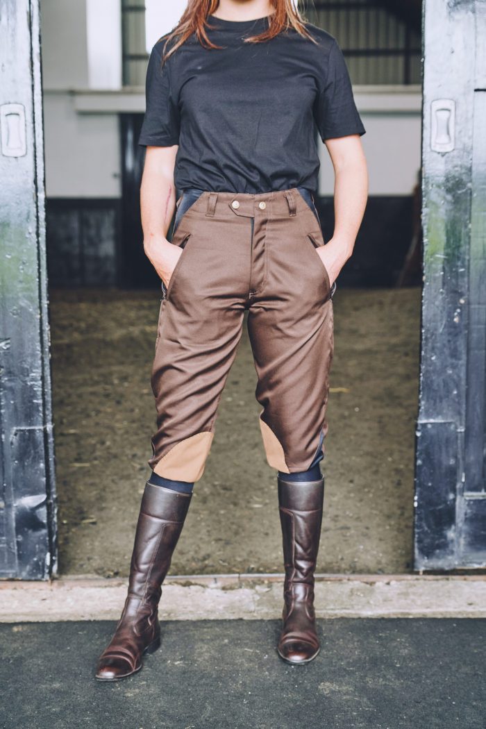 Summer Cotton Micro-Stretch Breeches - Brown - Image 4