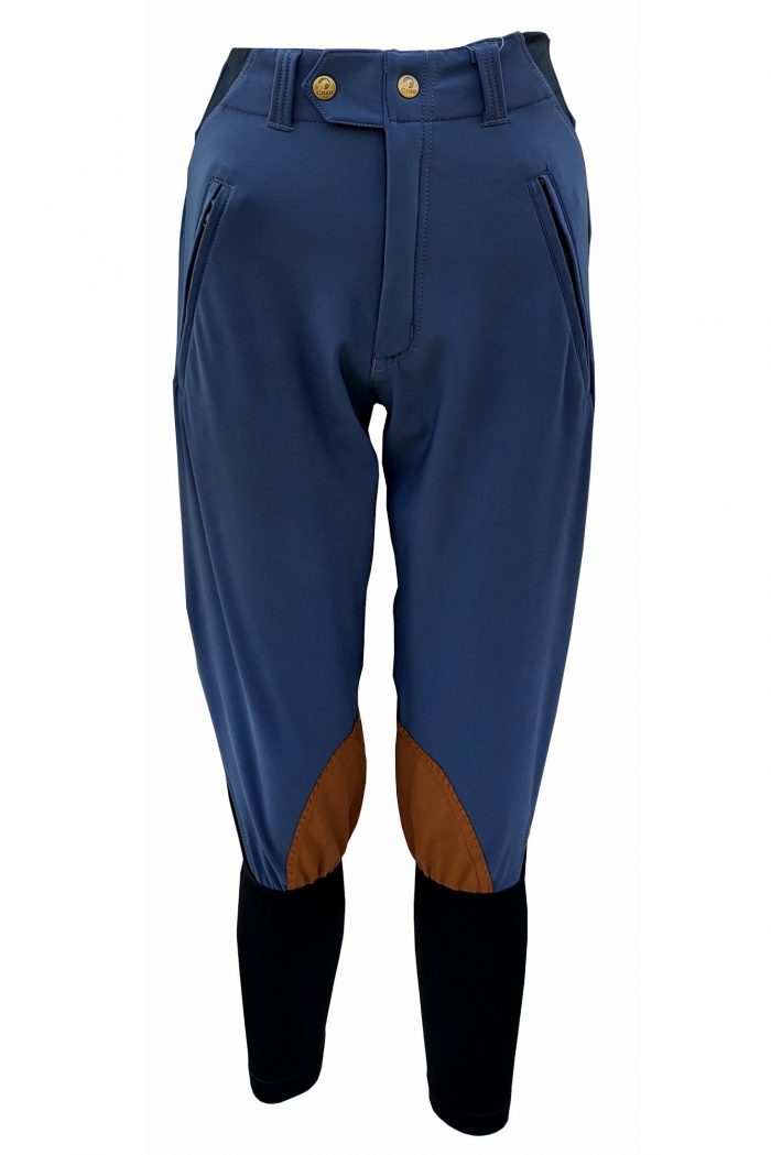 Roubaix Breeches - Grey with Tan Patches